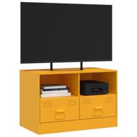 Tv-meubel 67x39x44 cm staal mosterdgeel - thumbnail