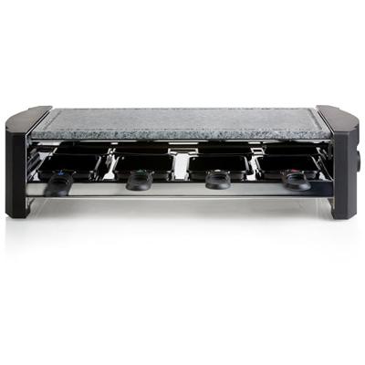 DOMO DO9039G Gourmetstel Met grillsteen, 8 pannen, Anti-aanbaklaag Zwart, Grijs