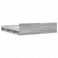 Bedframe met lades bewerkt hout grijs sonoma eiken 200x200 cm - thumbnail