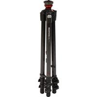 Manfrotto 755CX3 Treppiede Serie MDEVE per Video, con Base Livellante da 50 mm, 3 Sezioni a Tubo Singolo, in Carbonio, Nero - thumbnail