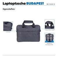 Donau Travel laptoptas Budapest, 3 l, 14 inch, grijs - thumbnail