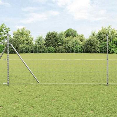 VidaXL Hek met paal zilver 1 x 10 m staal en pvc