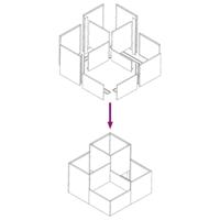 Tuin Bloempot Zwart 80 x 80 x 60 cm Staal - thumbnail