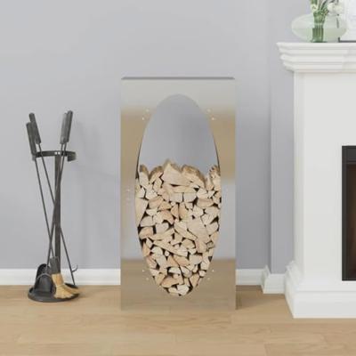 Brandhoutrek 50x23x100 cm roestvrij staal