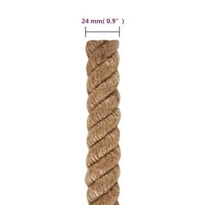 Touw 50 m lang 24 mm dik jute - thumbnail