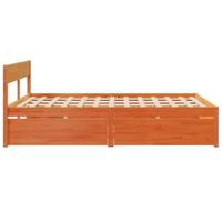 Bedframe zonder matras massief grenenhout wasbruin 140x200 cm - thumbnail
