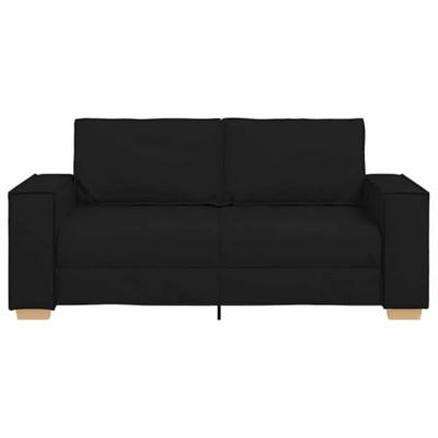 2-zitsbank Zwart 140 cm Stof