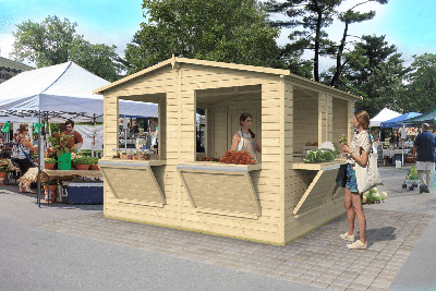 Kiosk Moose 303x294 cm- Zadeldak- Hout- Tuindeco Kiosk Moose 303x294 cm- Zadeldak- Hout- Tuindeco