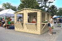 Kiosk Moose 303x294 cm- Zadeldak- Hout- Tuindeco - thumbnail