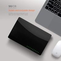 Tenda SG108 8-poorts desktopswitch (8x 100/1000 Mbit/s RJ-45-poorten, autonegation, auto MDI/MDIX, IEEE 8x flowcontrol, niet-blokkerende architectuur) zwart - thumbnail