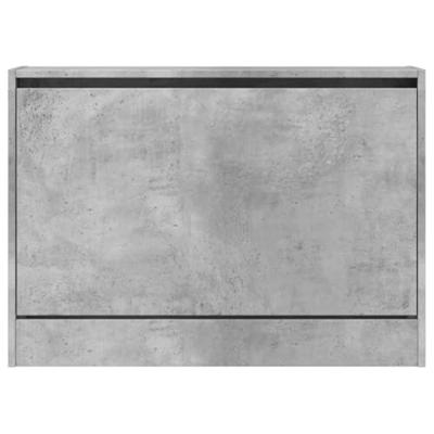 VidaXL Schoenenkast 80x21x57 cm bewerkt hout betongrijs VidaXL Schoenenkast 80x21x57 cm bewerkt hout betongrijs