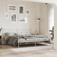 Hoofdbord 180 cm metaal wit - thumbnail