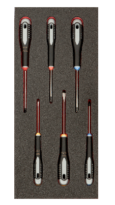 Bahco Foaminlay Fit&Go 1/3 met schroevendraaiers | ERGO | gleuf | Phillips en Pozidriv - 6-delig - retailverpakking - FF1E1012EH