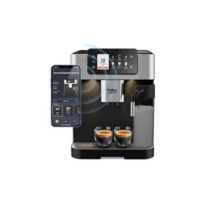 Koffiezetapparaat met molen - BEKO - CEG7348X - 1350 W - 250g bonen - Zwart / Zilver