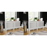 Radiatorombouw 2 st 172 cm MDF wit - thumbnail