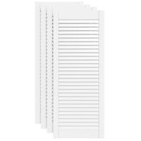 Kastdeuren met lamellen 4 st 99,3x39,4 cm gwitrenenhout - thumbnail