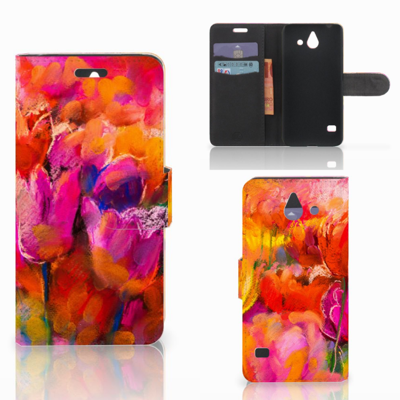 Hoesje Huawei Ascend Y550 Tulips