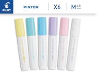 Verfstift Pilot Pintor pastel medium assorti etui à 6 stuks - thumbnail