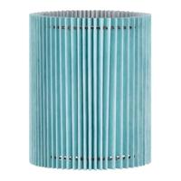 Papieren Gevouwen Lampenkap - Cilindrisch - Blauw - ø20 x 24 cm - E27 fitting - Voor Tafellampen - Ontworpen voor woonkamer en eetkamer - thumbnail