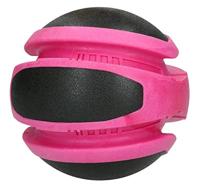 Dog Comets Jupiter - Ø14 cm - Hondenspeelgoed - Hondenbal - Stuiterend - TPR-Rubber - Roze/Zwart - thumbnail