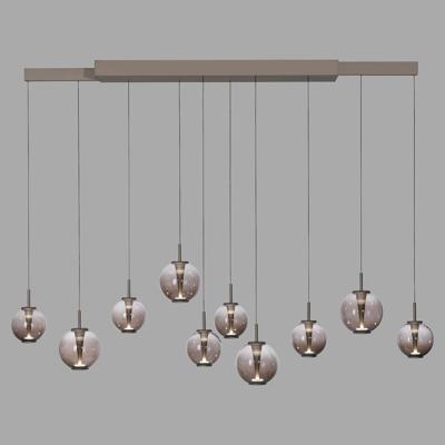 Paul Neuhaus HanglampPure E-Infinty bronce met amber glas - 2221-97