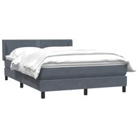 Boxspring met matras fluweel donkergrijs 140x220 cm - thumbnail