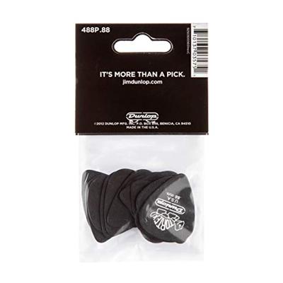 Dunlop Tortex Pitch Black Standard 0.88mm 12-pack plectrumset zwart