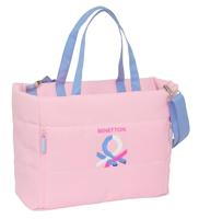 Handtas Benetton Pink Roze 40 x 31 x 17 cm - thumbnail
