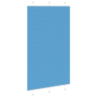 VidaXL Plissé rolgordijn 120x200cm stofbreedte 119,4cm polyester blauw
