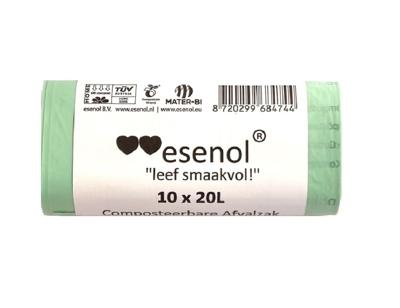 Esenol Composteerbare afvalzakken 20 liter - 1 rol van 10st Esenol Composteerbare afvalzakken 20 liter - 1 rol van 10st