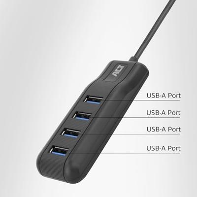 ACT AC6420 USB-C hub zwart - thumbnail