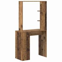 Bureau met plank Oud hout 78.5 x 37 x 154.5 cm Bewerkt hout - thumbnail