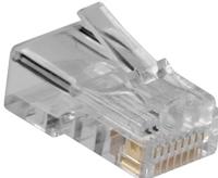 ACT TD108R RJ45 (8P/8C) Modulaire Connector | Ronde Kabel | Soepele aders | 25 stuks - thumbnail