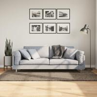 VidaXL Vloerkleed istan hoogpolig glanzend 100x200 cm grijs - thumbnail