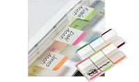 Post-it Index Strong, , ft 25,4 x 38 mm, wit met gekleurde rand, 3 kleuren, 22 tabs per kleur - thumbnail