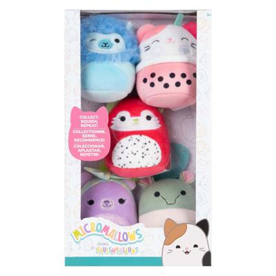 Squishmallows Micromallows Knuffels Silvy, Rozen, Aarin, Roxy, Gerald 6.5 cm