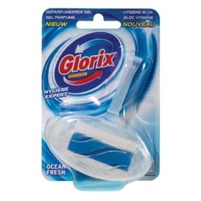 Toiletblok Glorix Ocean met houder 40 gram Toiletblok Glorix Ocean met houder 40 gram