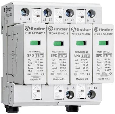 Finder 7P.05.8.275.1012 7P.05.8.275.1012 Overspanningsafleider 60 kA 1 stuk(s)