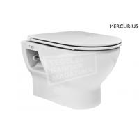 Wiesbaden Mercurius wandcloset met flatline zitting wit - thumbnail