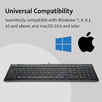 Kensington Advance Fit USB Ultra Slim toetsenbord - thumbnail