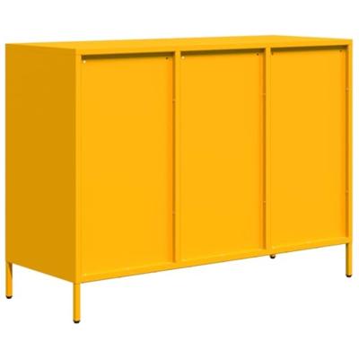 Dressoir 101,5x39x73,5 cm koudgewalst staal mosterdgeel