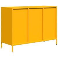 Dressoir 101,5x39x73,5 cm koudgewalst staal mosterdgeel - thumbnail