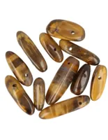 Tijgeroog Longdrop Kralen (11 stuks) - thumbnail
