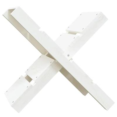 VidaXL Houtblokhouder 47x39,5x48 cm massief grenenhout wit VidaXL Houtblokhouder 47x39,5x48 cm massief grenenhout wit