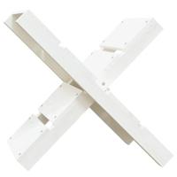 VidaXL Houtblokhouder 47x39,5x48 cm massief grenenhout wit - thumbnail