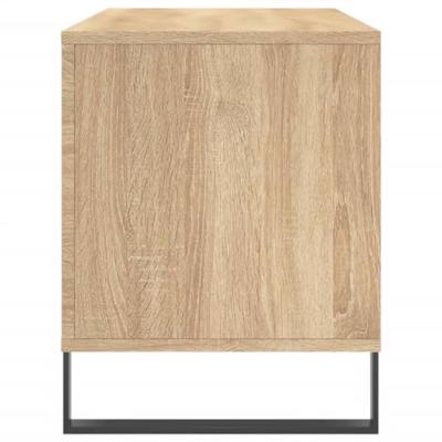 Platenkast 100x38x48 cm bewerkt hout sonoma eikenkleurig - thumbnail