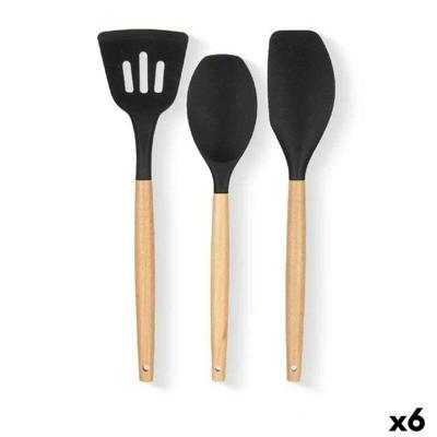 Set Keukengerei Kinvara Hout Siliconen 20 x 32 x 4 cm 20 x 37 x 3,5 cm (6 Stuks)