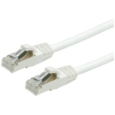 VALUE Patchkabel Cat.6 (Class E) S/FTP (PiMF), LS0H, wit, 0,5 m