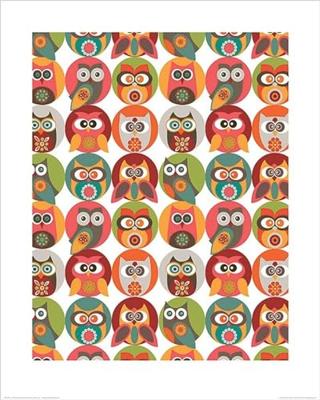 Kunstdruk Valentina Ramos - Owls Family 40x50cm Kunstdruk Valentina Ramos - Owls Family 40x50cm