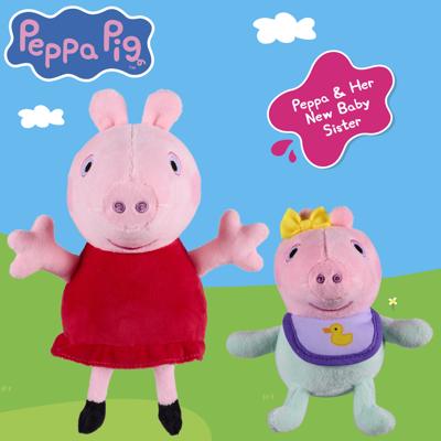 Peppa Pig & Baby Set Pluche 2-delig